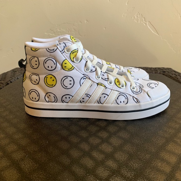 Adidas Neo Bravada Smiley mid sneakers shoes size 5 - Picture 4 of 8